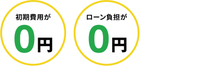 初期費用が0円！ローン負担が0円！メンテナンスが0円！